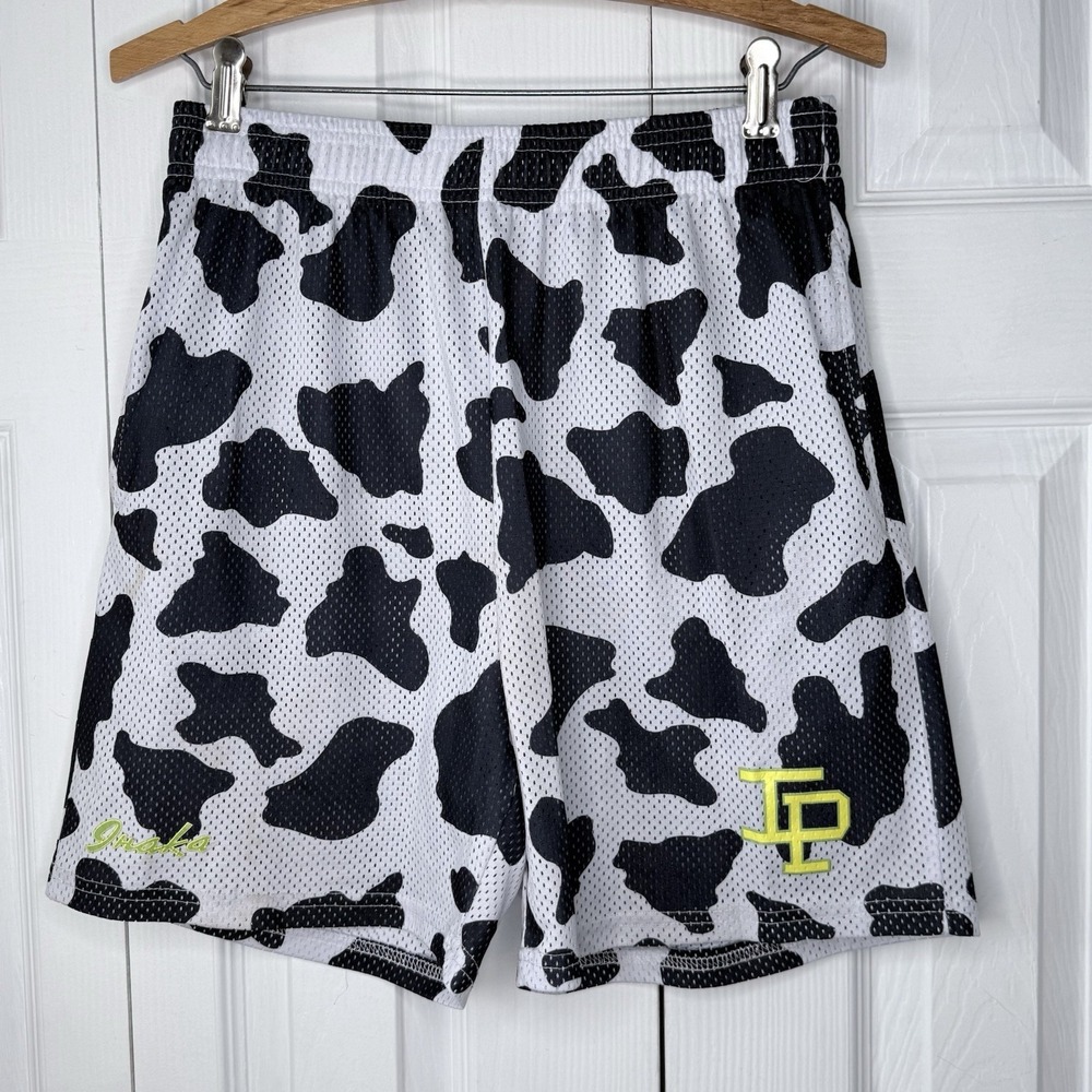 Inaka Power Cow  Print Mesh Short‎ Men's Size Large IP Gym Rare EUC